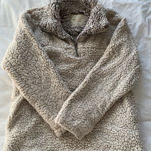 Alter’d State Tan Sherpa Quarter Zip